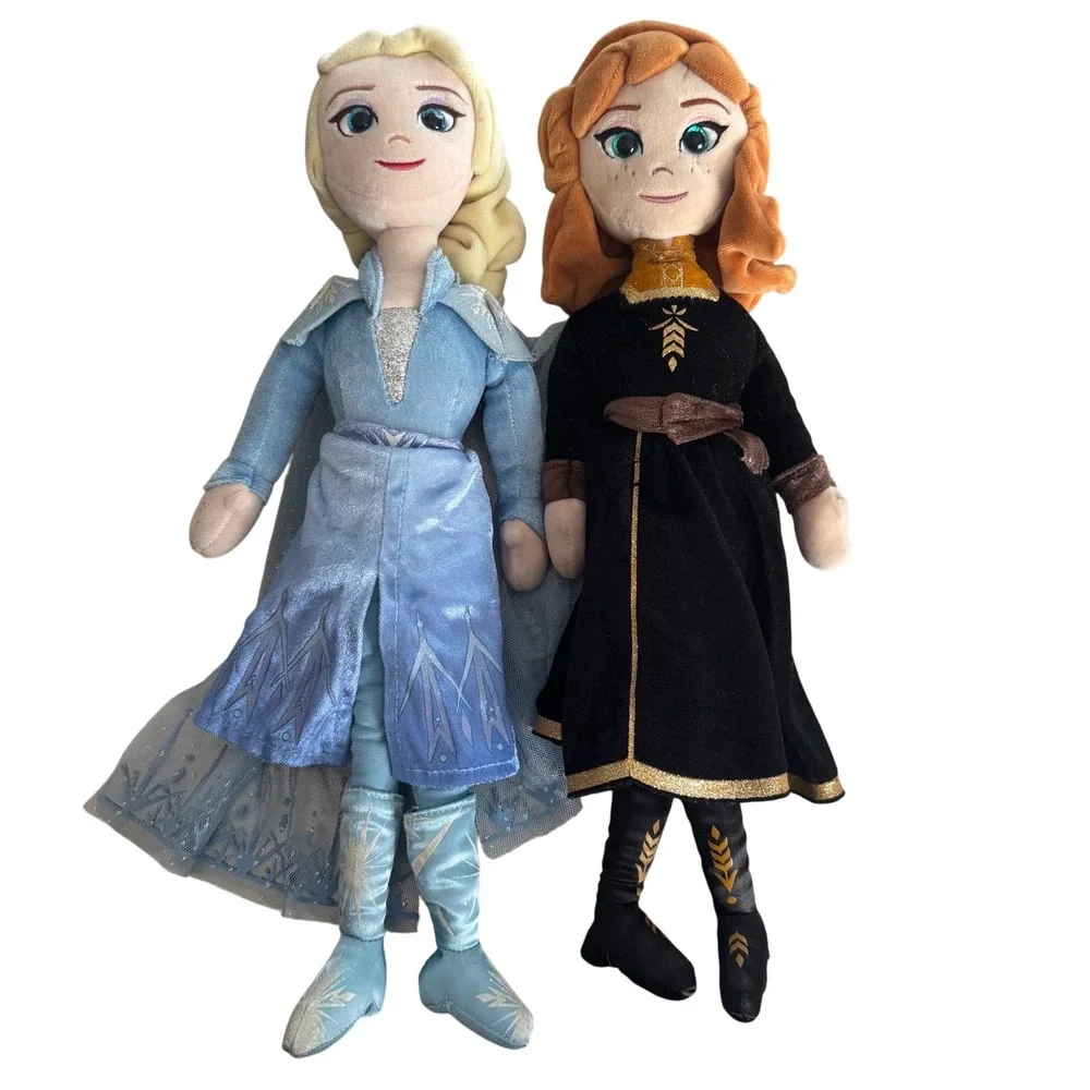 TY Sparkle Disney Frozen 2 Elsa & Anna Plush Dolls Set 16